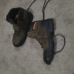 Caterpillar Men's Dark Brown and Black Boots